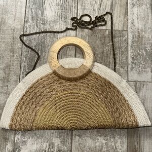 Antik Kraft Jute Clutch